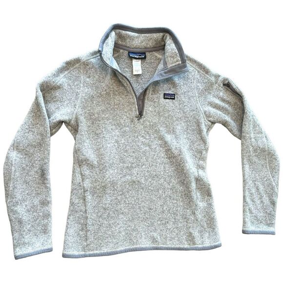 Patagonia Women's Fleece Pullover Quarter Zip Better Sweater Heather Gray Small - Picture 2 of 13